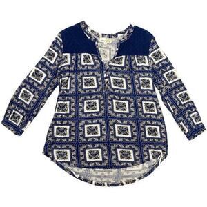 PORRIDGE Anthropologie patchwork fabric Cottagecore Boho blouse Sz S